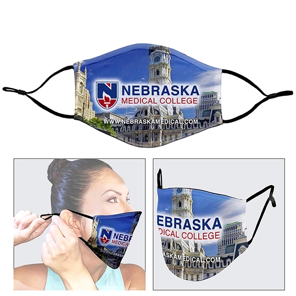 Custom Full Color Sublimation 3-Ply Washable & Reusable Cotton