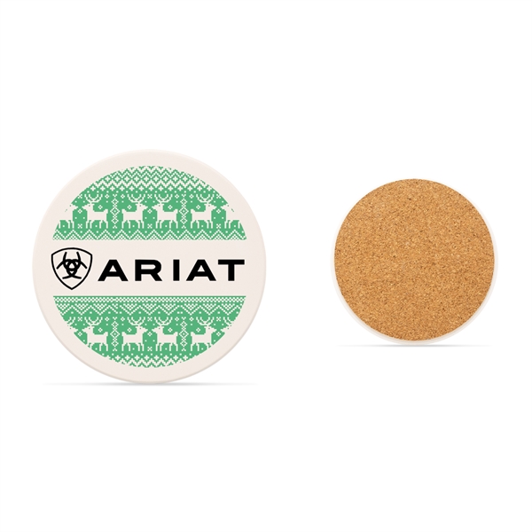 Round Absorbing Stone Coaster - Round Absorbing Stone Coaster - Image 1 of 5