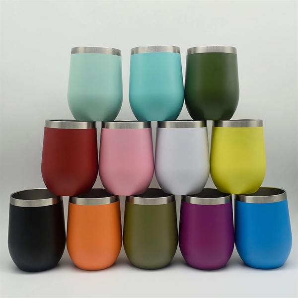 12oz Double Wall Eggshell Cup with Lid - 12oz Double Wall Eggshell Cup with Lid - Image 0 of 5