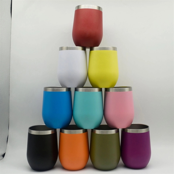 12oz Double Wall Eggshell Cup with Lid - 12oz Double Wall Eggshell Cup with Lid - Image 5 of 5