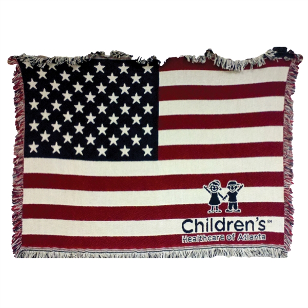 36 x 48, 1.2 lb., Custom Woven Throw USA Made - 36 x 48, 1.2 lb., Custom Woven Throw USA Made - Image 2 of 2