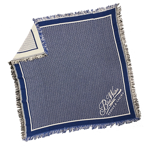 48 x 48, 1.65 lb., Custom Woven Throw USA Made - 48 x 48, 1.65 lb., Custom Woven Throw USA Made - Image 0 of 1