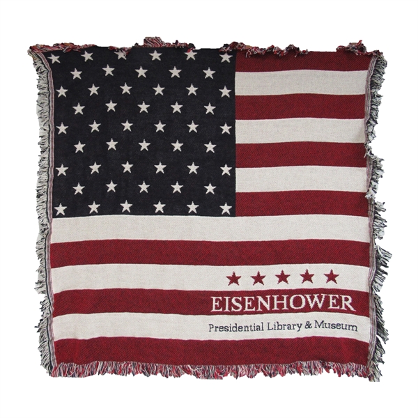 48 x 48, 1.65 lb., Custom Woven Throw USA Made - 48 x 48, 1.65 lb., Custom Woven Throw USA Made - Image 1 of 1