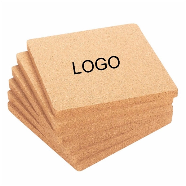 1/8 Square Drinkware Utensils Bverage Cork Coaster - 1/8 Square Drinkware Utensils Bverage Cork Coaster - Image 0 of 2