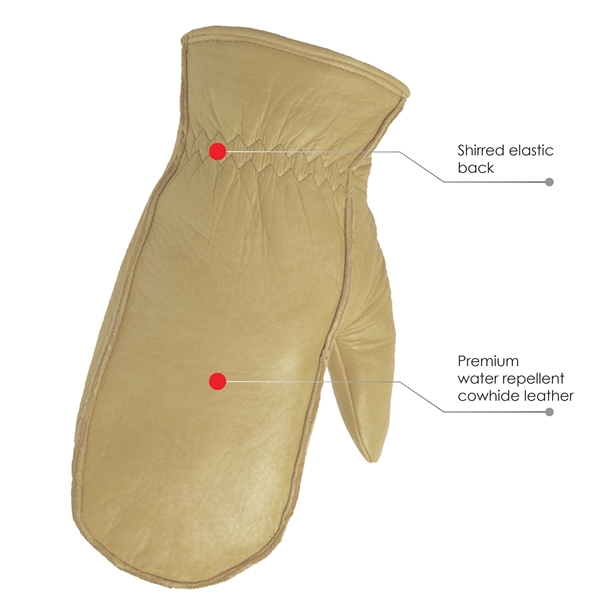 Winter Lined Cowhide Leather Chopper Mittens - Winter Lined Cowhide Leather Chopper Mittens - Image 5 of 5