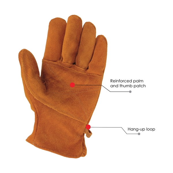 Heavy Duty Water Repellent Suede Leather Gloves - Heavy Duty Water Repellent Suede Leather Gloves - Image 6 of 7