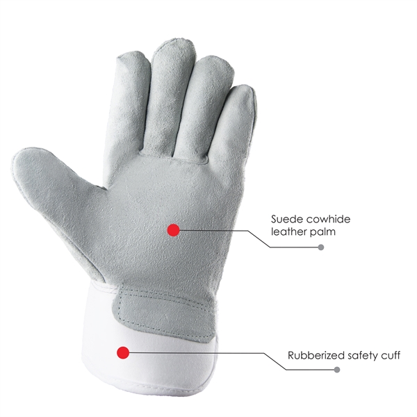 Winter Lined Waterproof Leather Palm Gloves - Winter Lined Waterproof Leather Palm Gloves - Image 4 of 5