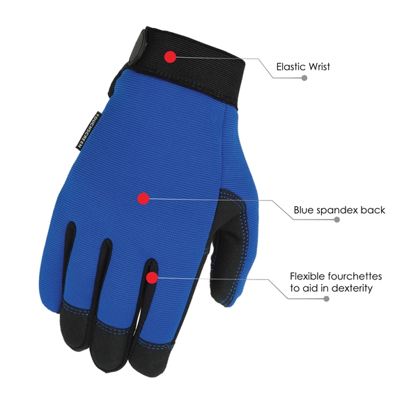 Blue Touchscreen Mechanics Gloves - Blue Touchscreen Mechanics Gloves - Image 5 of 5