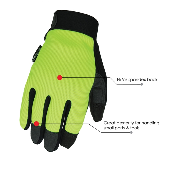 Hi-Viz Touchscreen Mechanics Gloves - Hi-Viz Touchscreen Mechanics Gloves - Image 7 of 7