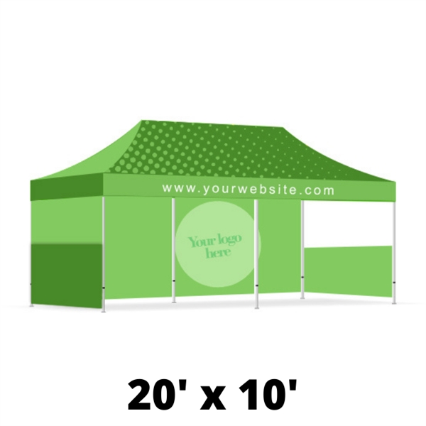20Ft Aluminum Canopy Tent-topper, back wall, side Half walls - 20Ft Aluminum Canopy Tent-topper, back wall, side Half walls - Image 1 of 1