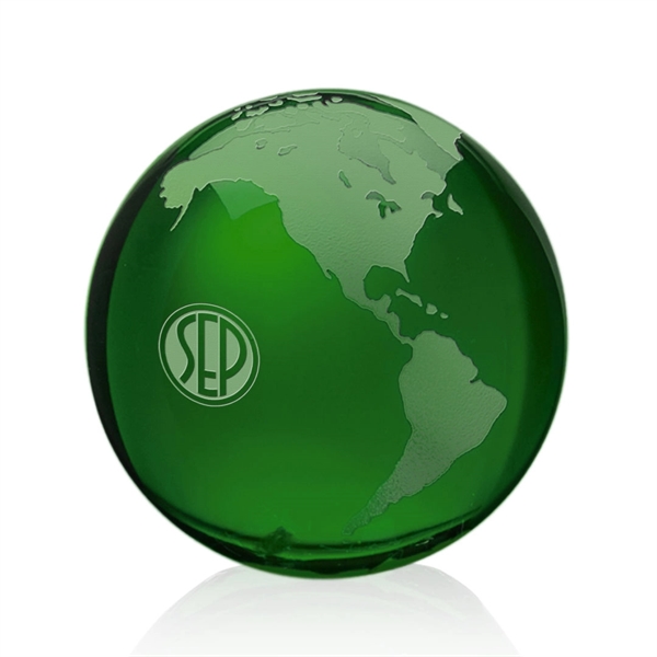 Globe Paperweight - Green - Globe Paperweight - Green - Image 6 of 15