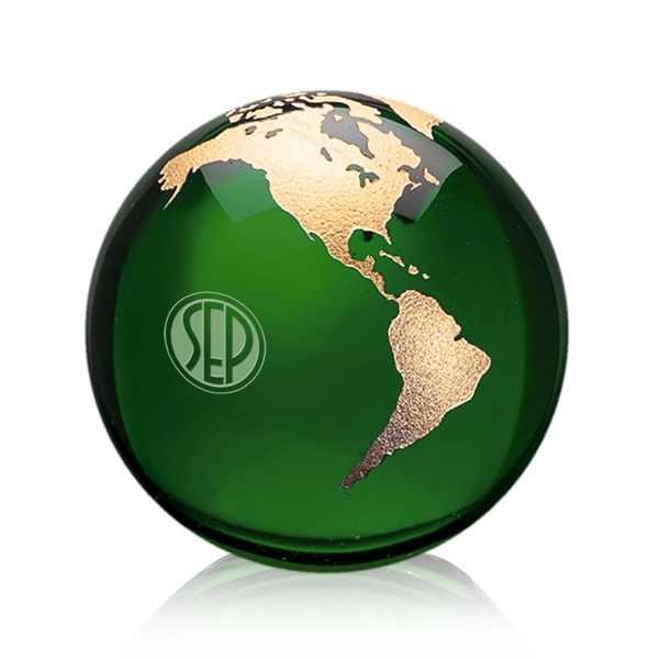 Globe Paperweight - Green - Globe Paperweight - Green - Image 8 of 15