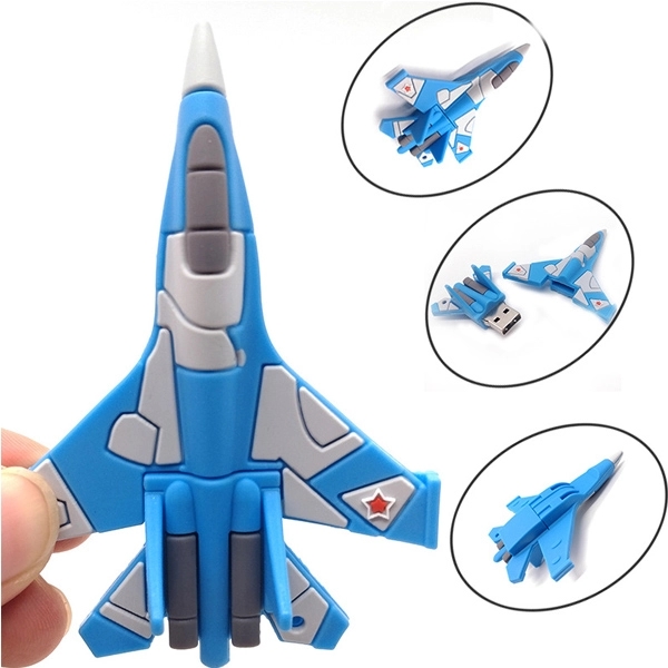 Fighter Airplane Shaped USB Flash Drive - Fighter Airplane Shaped USB Flash Drive - Image 1 of 2