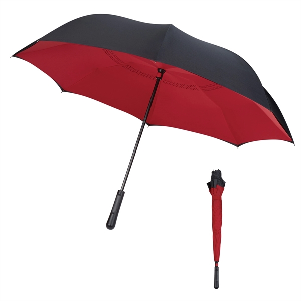 48" Contrasting Inversion Umbrella - 48" Contrasting Inversion Umbrella - Image 2 of 15