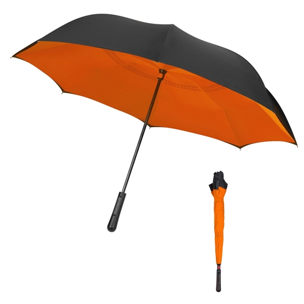 48" Contrasting Inversion Umbrella - 48" Contrasting Inversion Umbrella - Image 8 of 15