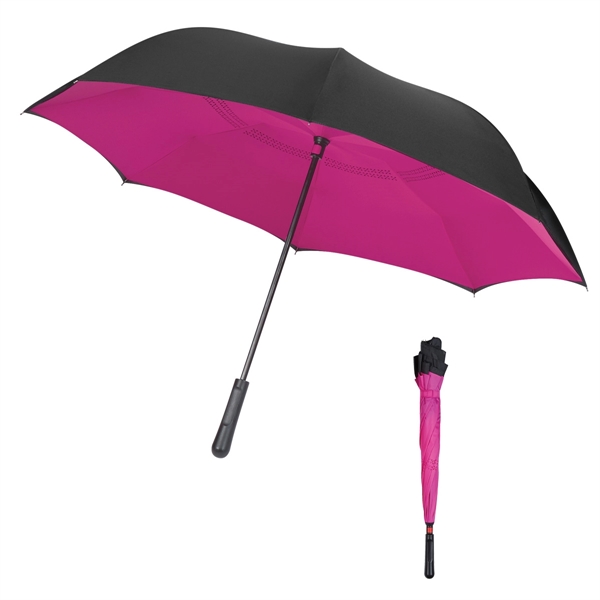 48" Contrasting Inversion Umbrella - 48" Contrasting Inversion Umbrella - Image 12 of 15