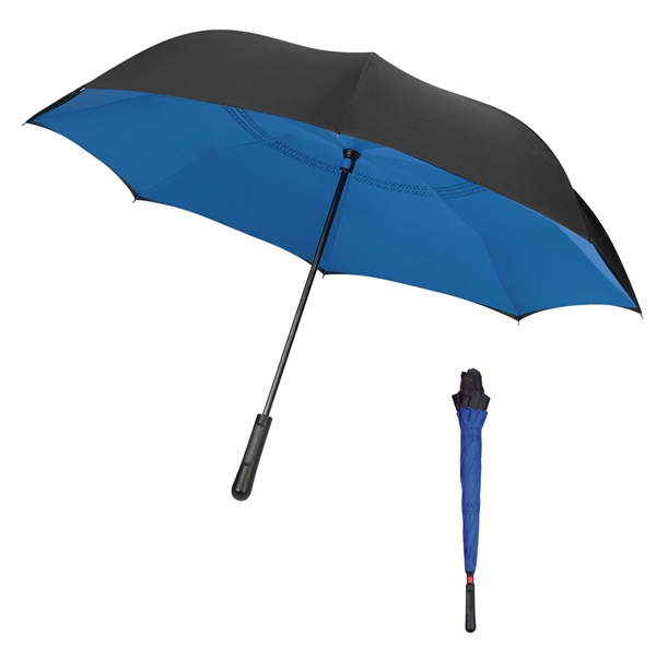 48" Contrasting Inversion Umbrella - 48" Contrasting Inversion Umbrella - Image 14 of 15