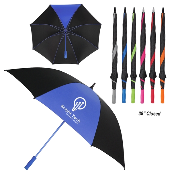 Colorful 60" Arc Golf Umbrella - Colorful 60" Arc Golf Umbrella - Image 1 of 13