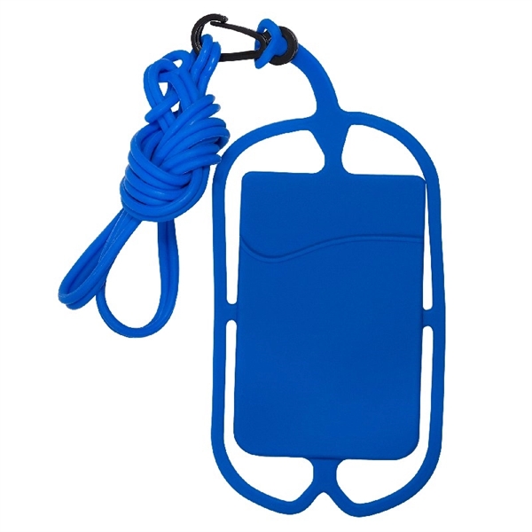 Silicone Pocket with Lanyard for Mobile Devices - Silicone Pocket with Lanyard for Mobile Devices - Image 2 of 5