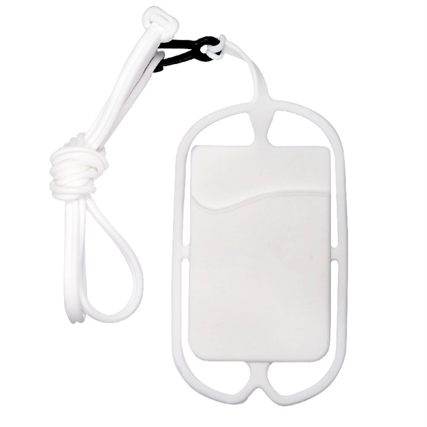 Silicone Pocket with Lanyard for Mobile Devices - Silicone Pocket with Lanyard for Mobile Devices - Image 3 of 5