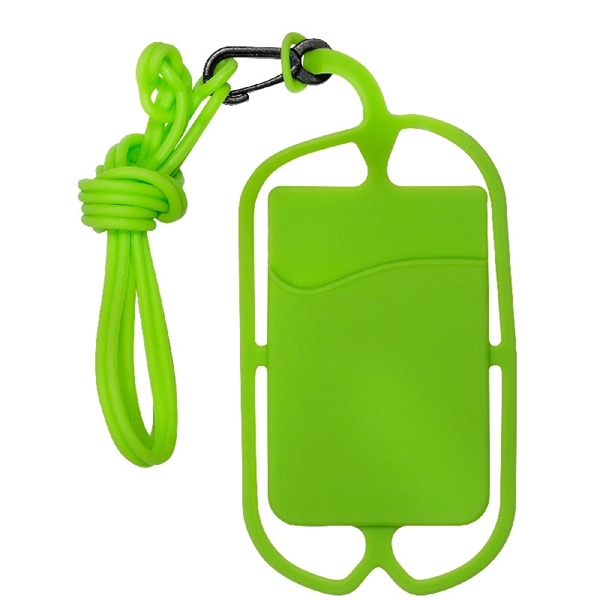 Silicone Pocket with Lanyard for Mobile Devices - Silicone Pocket with Lanyard for Mobile Devices - Image 4 of 5