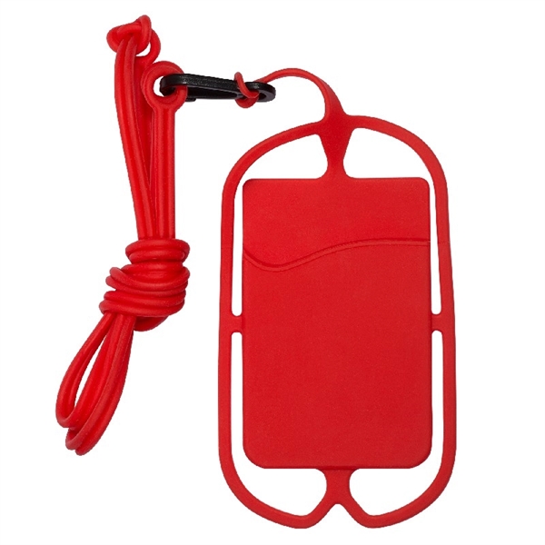 Silicone Pocket with Lanyard for Mobile Devices - Silicone Pocket with Lanyard for Mobile Devices - Image 5 of 5