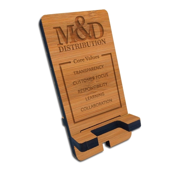 Etched Bamboo Phone Desk Stands test - Etched Bamboo Phone Desk Stands test - Image 0 of 1