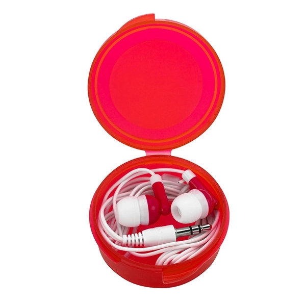 Handy Earbuds in a Round Plastic Case - Handy Earbuds in a Round Plastic Case - Image 10 of 14