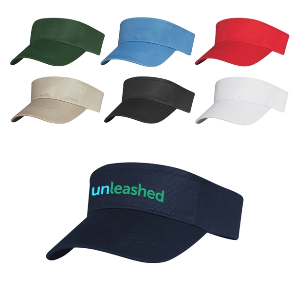 100% Cotton Twill Visor - 100% Cotton Twill Visor - Image 1 of 8