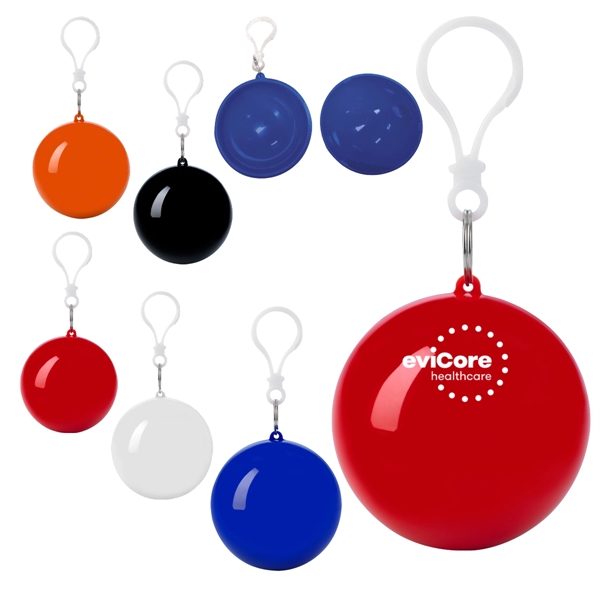 Rain poncho ball key chain - Rain poncho ball key chain - Image 1 of 11