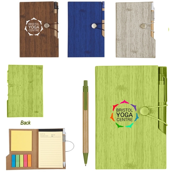 Compact Notebook with Neon colored sticky notes inside - Compact Notebook with Neon colored sticky notes inside - Image 1 of 1