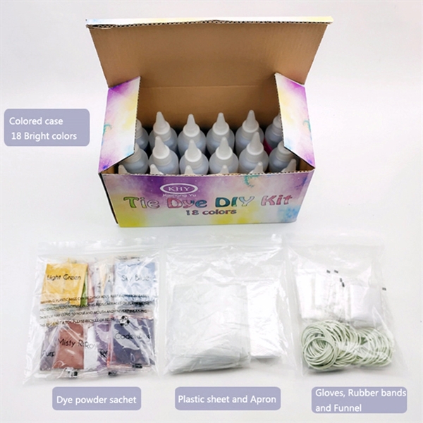 18 Colors Tie Dry DIY Kit - 18 Colors Tie Dry DIY Kit - Image 2 of 4