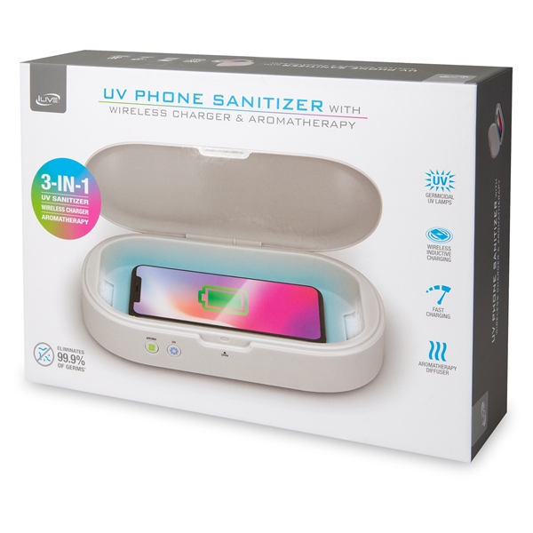 UV Phone Sanitizer with Wireless Charger and Aromatherapy - UV Phone Sanitizer with Wireless Charger and Aromatherapy - Image 3 of 3