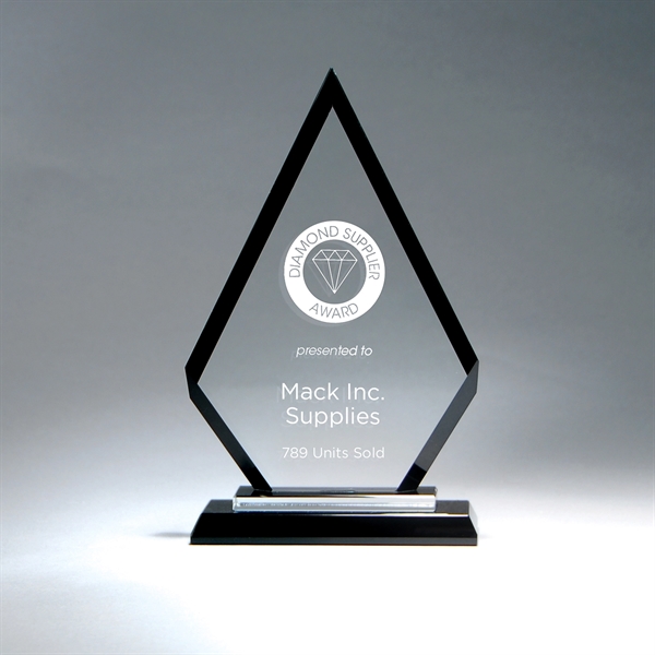 Large Crystal Black Diamond Award