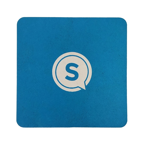 3.5 Square Pulp-Board Coaster 60pt - 3.5 Square Pulp-Board Coaster 60pt - Image 0 of 1