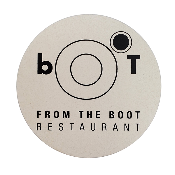 4" Round Pulp-Board Coaster 60pt - 4" Round Pulp-Board Coaster 60pt - Image 0 of 1