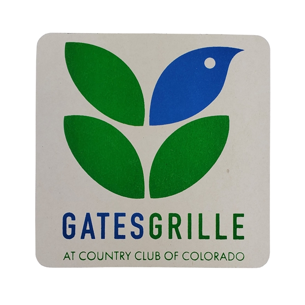 4" Square Pulp-Board Coasters 60pt - 4" Square Pulp-Board Coasters 60pt - Image 0 of 1