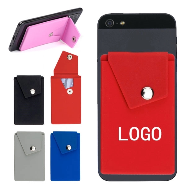 Silicone Phone Wallet Snap Pocket Cell Stand - Silicone Phone Wallet Snap Pocket Cell Stand - Image 8 of 8
