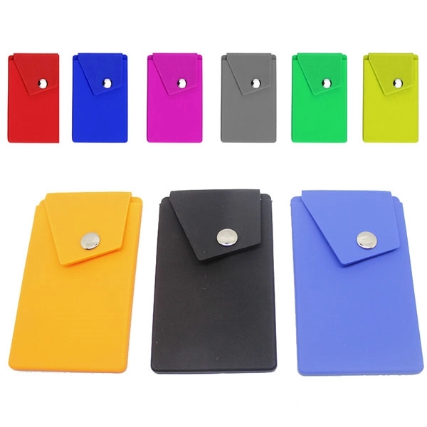 Silicone Phone Wallet Snap Pocket Cell Stand - Silicone Phone Wallet Snap Pocket Cell Stand - Image 1 of 8