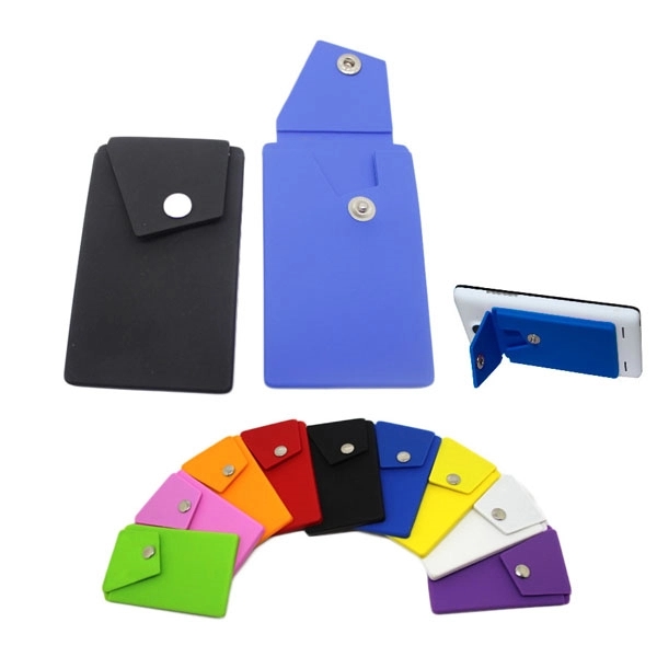 Silicone Phone Wallet Snap Pocket Cell Stand - Silicone Phone Wallet Snap Pocket Cell Stand - Image 3 of 8