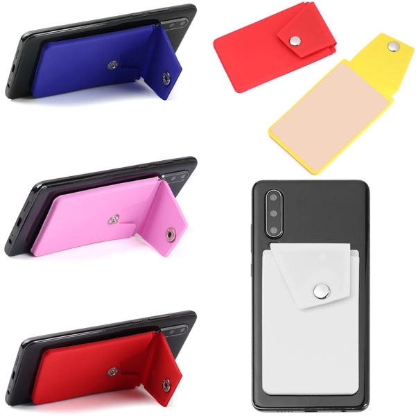 Silicone Phone Wallet Snap Pocket Cell Stand - Silicone Phone Wallet Snap Pocket Cell Stand - Image 7 of 8