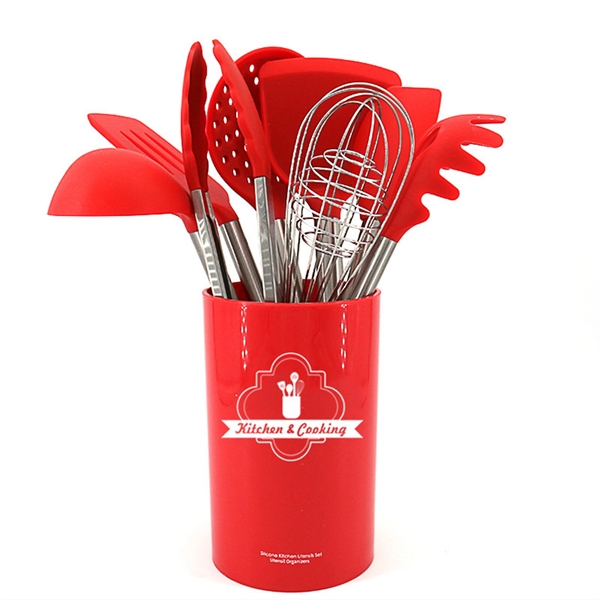8Pcs Silicone Kitchen Cooking Utensils Tool Set - 8Pcs Silicone Kitchen Cooking Utensils Tool Set - Image 4 of 5