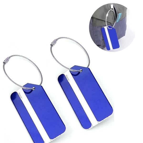 Aluminum luggage bag tag - Aluminum luggage bag tag - Image 2 of 7