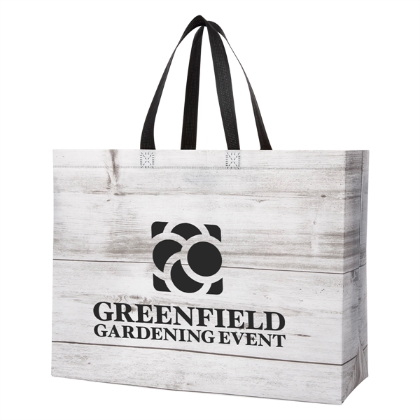 CHALET LAMINATED NON-WOVEN TOTE BAG - CHALET LAMINATED NON-WOVEN TOTE BAG - Image 4 of 7