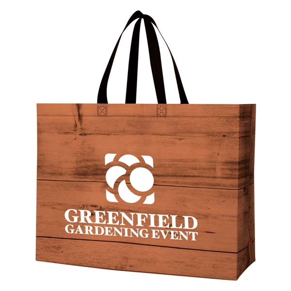 CHALET LAMINATED NON-WOVEN TOTE BAG - CHALET LAMINATED NON-WOVEN TOTE BAG - Image 1 of 7