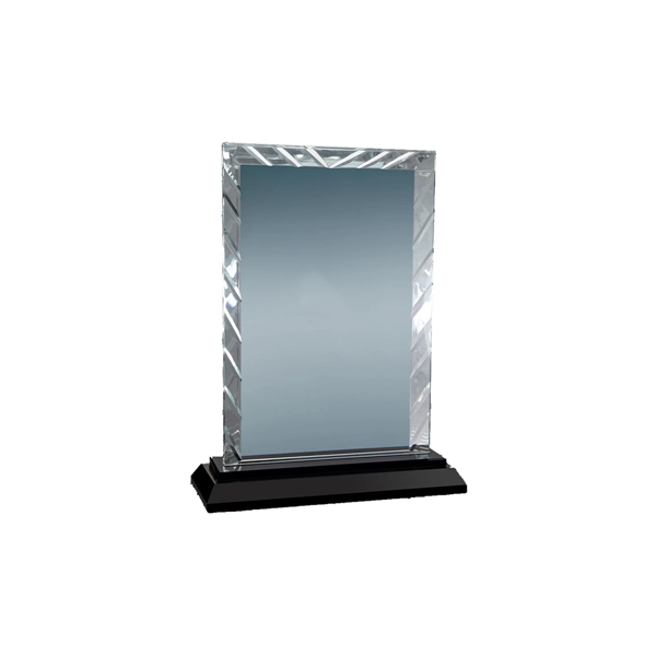 8" Rectangle Accent Glass on Black Base - 8" Rectangle Accent Glass on Black Base - Image 1 of 3