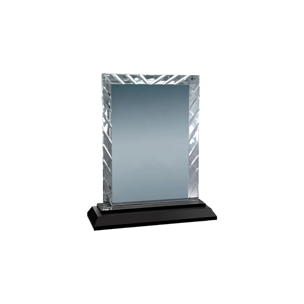 7" Rectangle Accent Glass on Black Base - 7" Rectangle Accent Glass on Black Base - Image 3 of 3