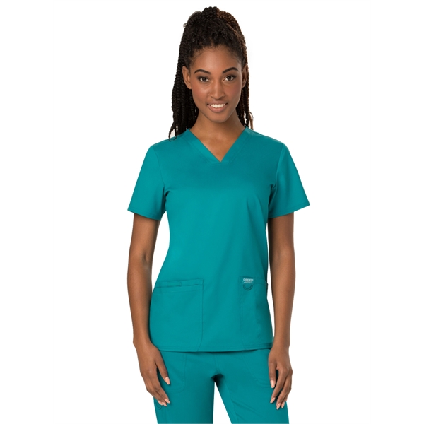 Cherokee Workwear Revolution Women's V-Neck Top - Cherokee Workwear Revolution Women's V-Neck Top - Image 15 of 19