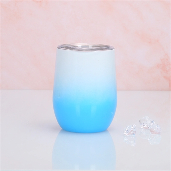 12oz Double Wall Gradient Color Eggshell Cup with Lid - 12oz Double Wall Gradient Color Eggshell Cup with Lid - Image 1 of 6