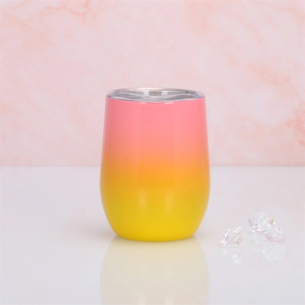 12oz Double Wall Gradient Color Eggshell Cup with Lid - 12oz Double Wall Gradient Color Eggshell Cup with Lid - Image 4 of 6
